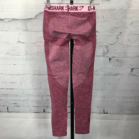 Gym Shark Flex Leggings Workout Pink Beet  487 - Picture 7 of 8